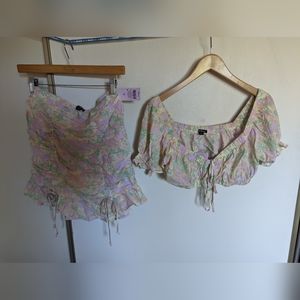 Wild Fable Matching Set - Crop Top Mini Skirt